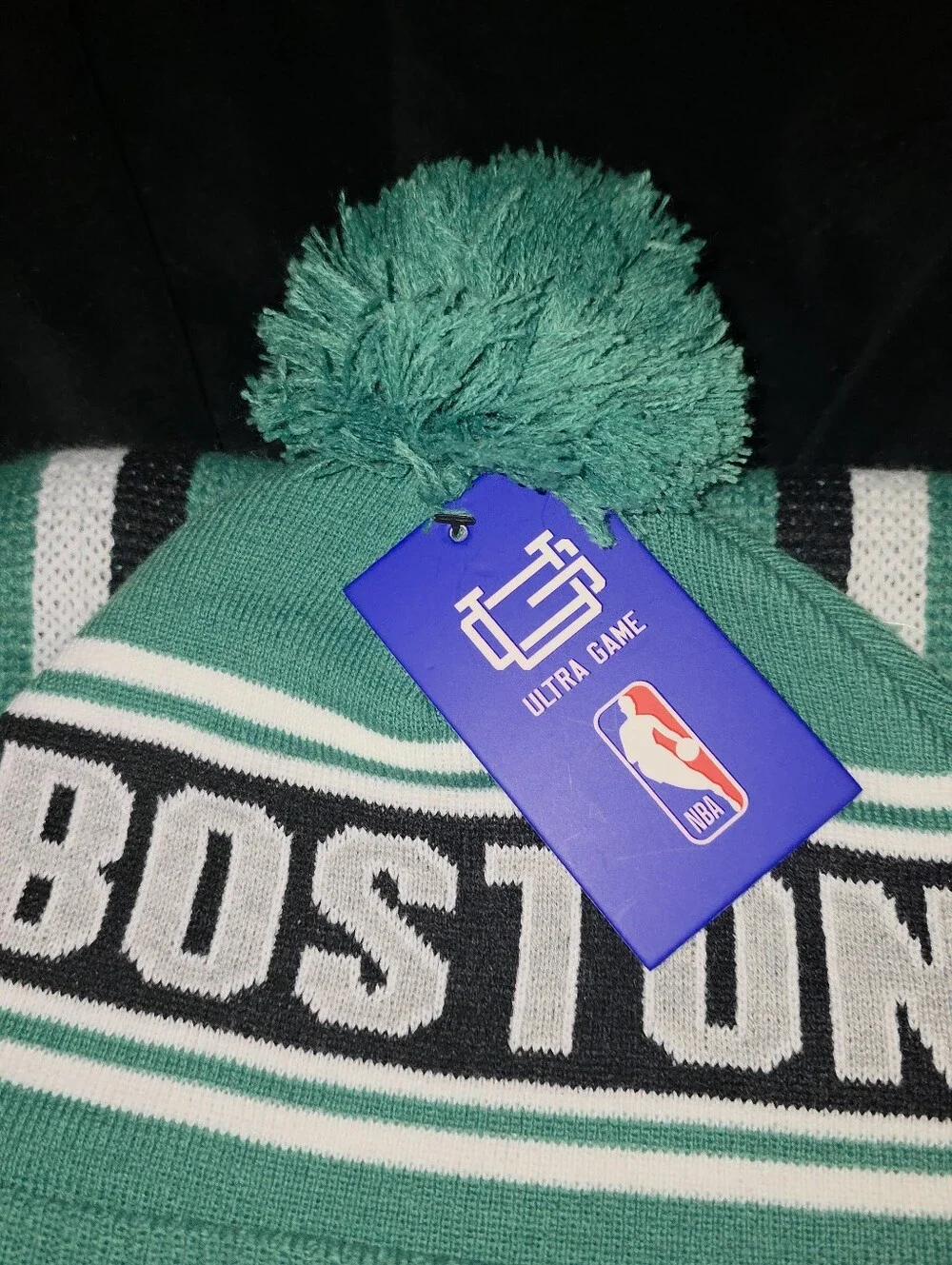 Boston Celtics Kids Pom Beanie Scarf Set - Green NWT Skully Set